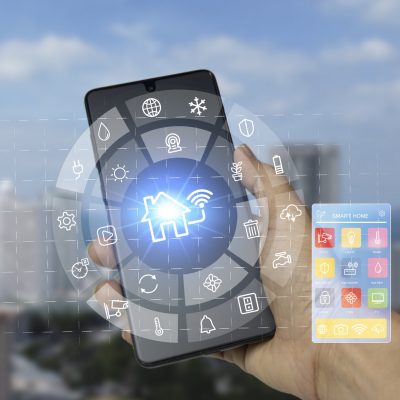 The concept of using artificial intelligence in everyday life or a smart home